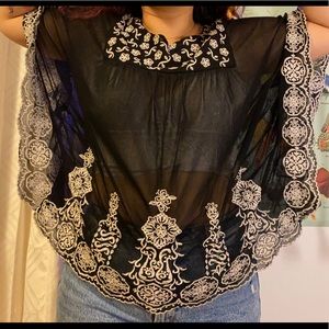 Fun embodied Lacey top